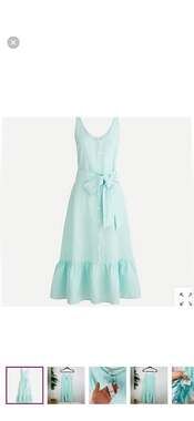 J. Crew Cotton-Linen Button-Front Sleeveless Beach Midi Dress